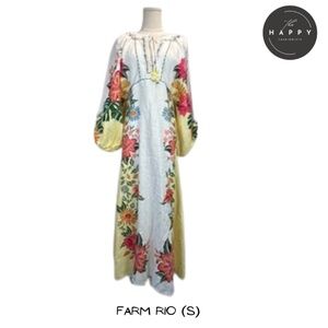 NWOT FARM Rio - Bloom Garden Linen Maxi Dress (S)